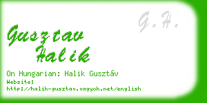 gusztav halik business card